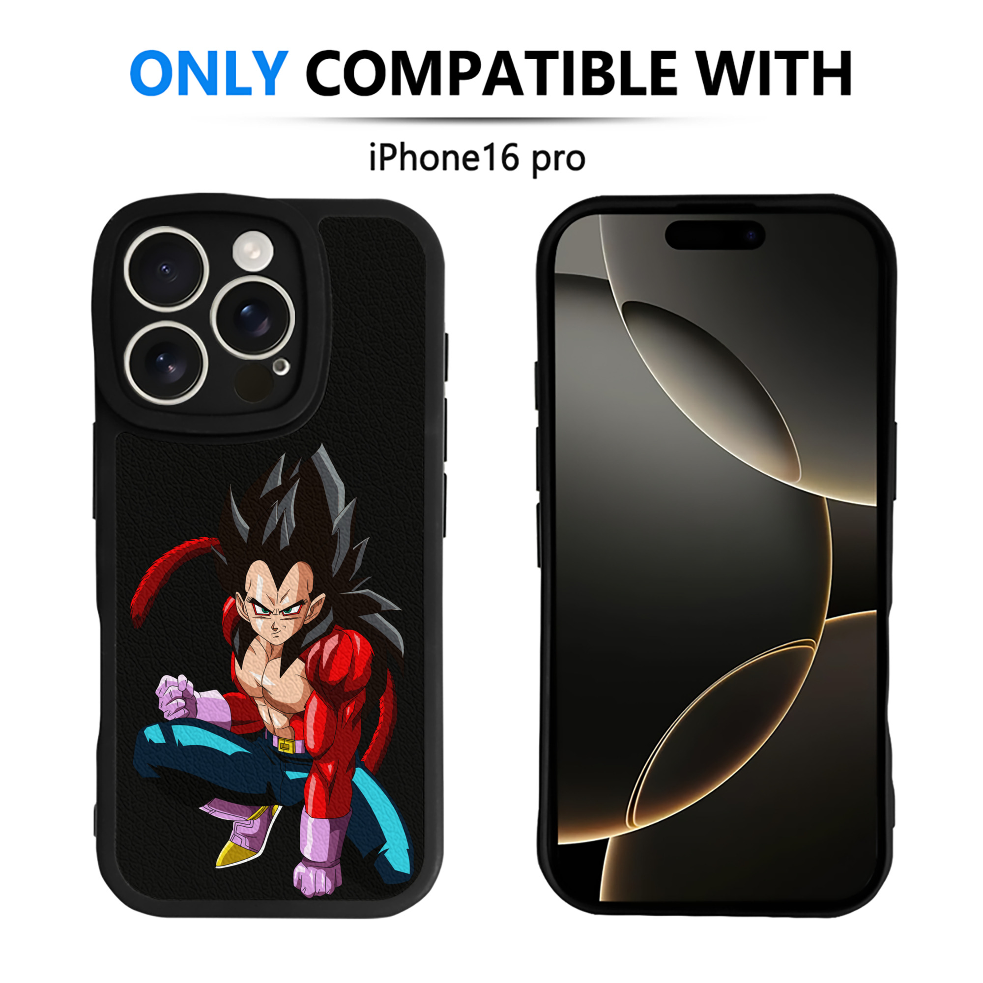 （画像用） ドラゴンボール ベジータ四世（Bejīta Yonsei）DRAGON BALL Vegeta IV 【iPhone 16シリーズ対応】シリコンスマホケース（レザー調） 材質：シリコン